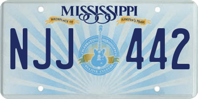 MS license plate NJJ442
