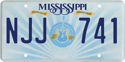 MS license plate NJJ741
