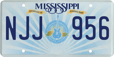 MS license plate NJJ956