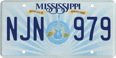 MS license plate NJN979