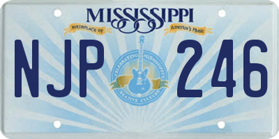 MS license plate NJP246