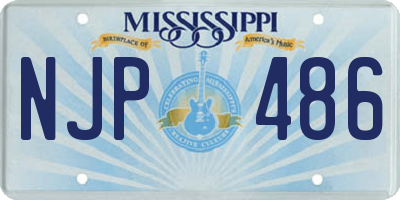 MS license plate NJP486