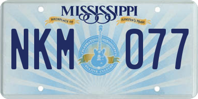 MS license plate NKM077