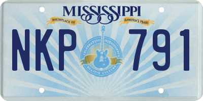 MS license plate NKP791