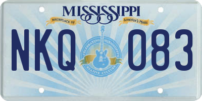 MS license plate NKQ083