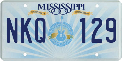 MS license plate NKQ129