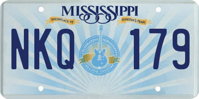 MS license plate NKQ179