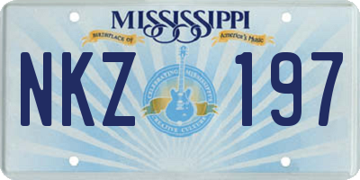 MS license plate NKZ197