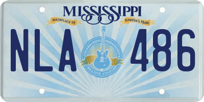 MS license plate NLA486