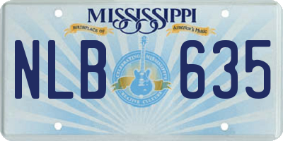 MS license plate NLB635