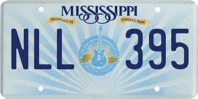 MS license plate NLL395
