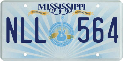 MS license plate NLL564