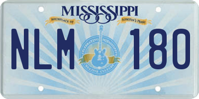 MS license plate NLM180