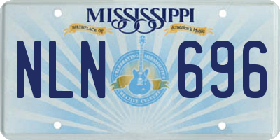MS license plate NLN696