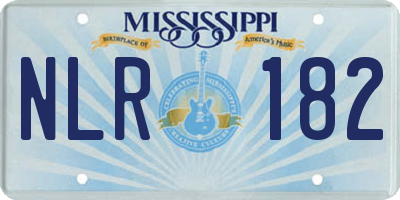 MS license plate NLR182