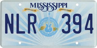MS license plate NLR394
