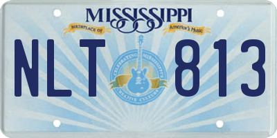 MS license plate NLT813