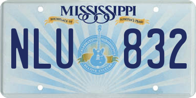 MS license plate NLU832