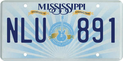 MS license plate NLU891