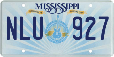 MS license plate NLU927