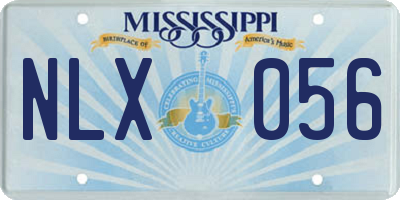 MS license plate NLX056