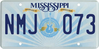 MS license plate NMJ073