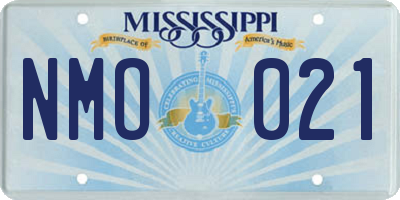 MS license plate NMO021