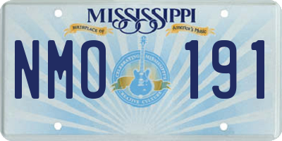 MS license plate NMO191