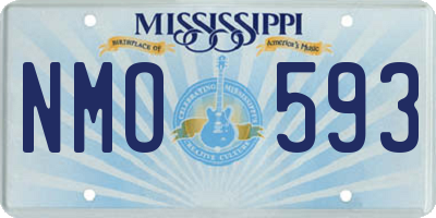 MS license plate NMO593