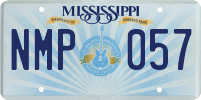 MS license plate NMP057