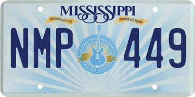 MS license plate NMP449
