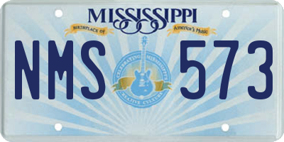 MS license plate NMS573