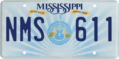 MS license plate NMS611