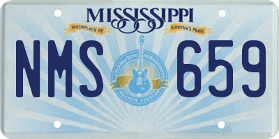 MS license plate NMS659