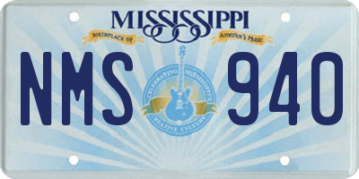 MS license plate NMS940