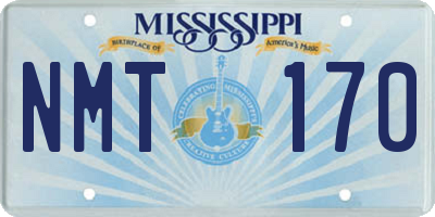 MS license plate NMT170