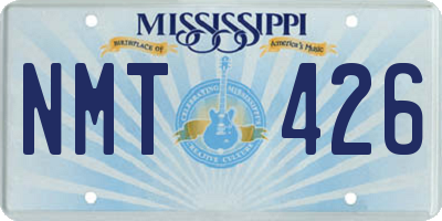 MS license plate NMT426