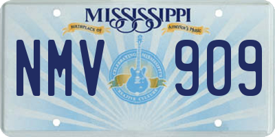MS license plate NMV909