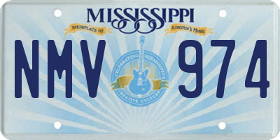 MS license plate NMV974