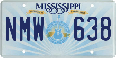MS license plate NMW638