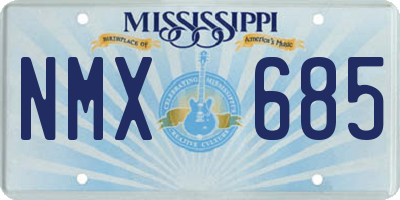 MS license plate NMX685
