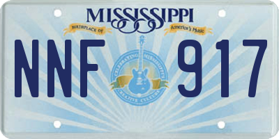 MS license plate NNF917