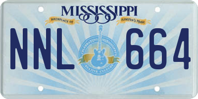 MS license plate NNL664