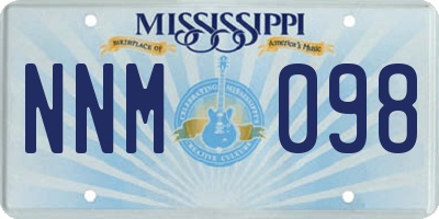 MS license plate NNM098