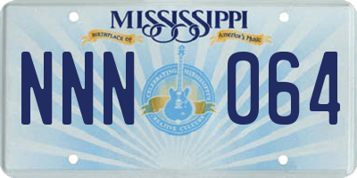 MS license plate NNN064
