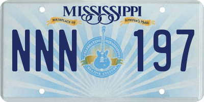 MS license plate NNN197