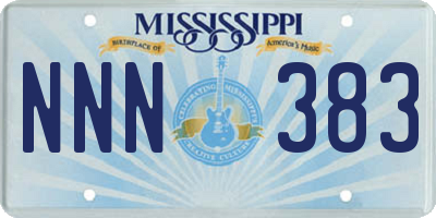 MS license plate NNN383