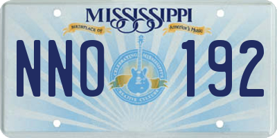 MS license plate NNO192