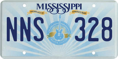 MS license plate NNS328