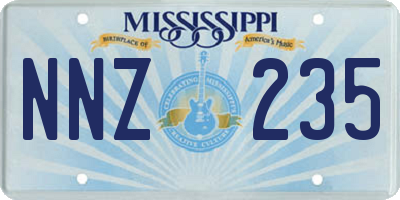 MS license plate NNZ235